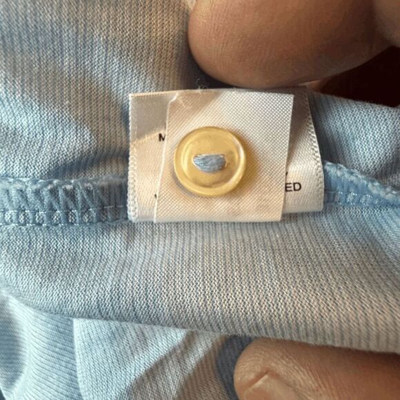 Peter Millar Men's Nanoluxe Pinstripe Short Sleeve Polo Golf Shirt Blue Size 2XL - Picture 6 of 7